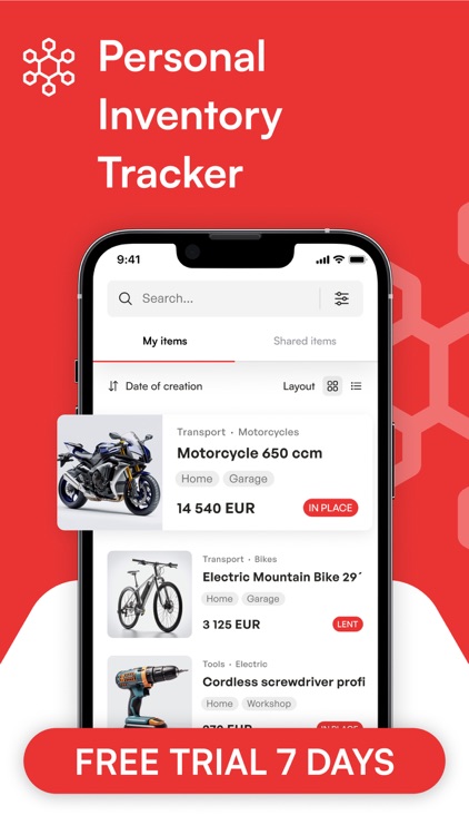 ITEMS Inventory tracker
