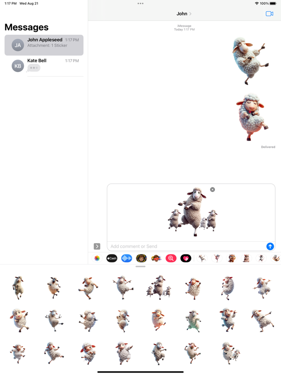 Screenshot #6 pour Dancing Sheep Stickers