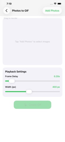 EasyCreateGIF iPhone screenshot