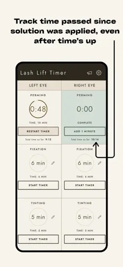 Capture d'écran de Lash Lift Timer sur iPhone 3