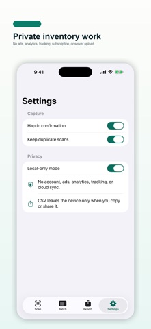 Barcode Batch Private screenshot