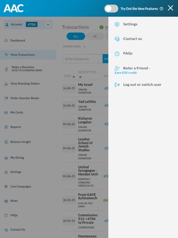 Achisomoch Aid Company iPad screenshot