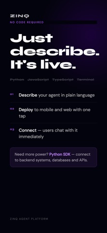 Zinq AI Agent Platform Screenshot 2 of 6