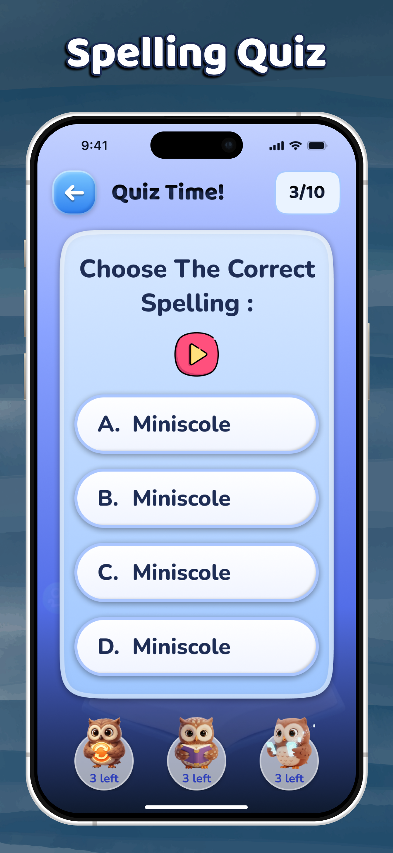Spelling Quiz.