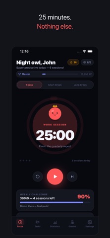 Pomodoro: Focus to Do Screenshot 1 of 5