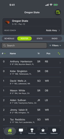 Oregon State Football iPhone screenshot