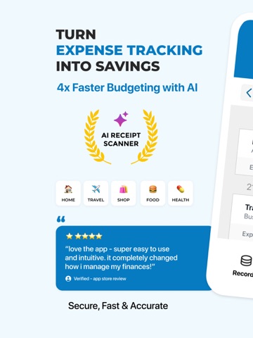 AI Expense Notebook & Tracker iPad screenshot