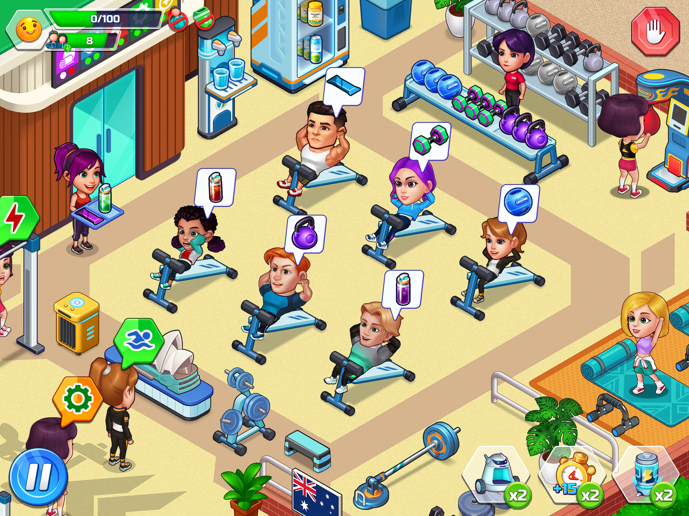 Happy Fitness: Gym Game screenshot 13