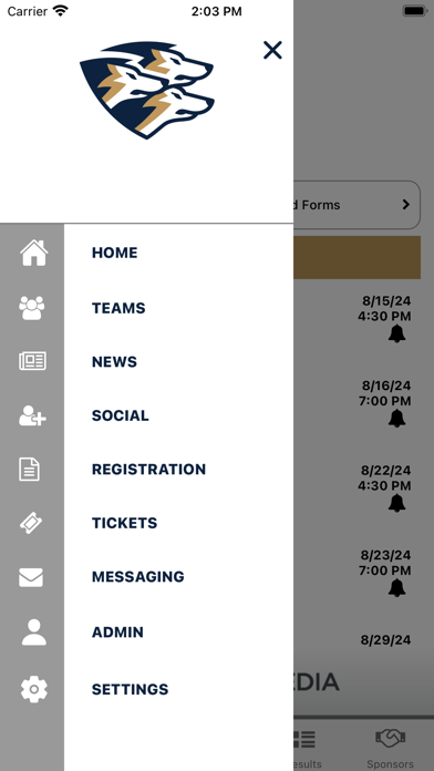 Whitefield Academy Athletics Screenshot