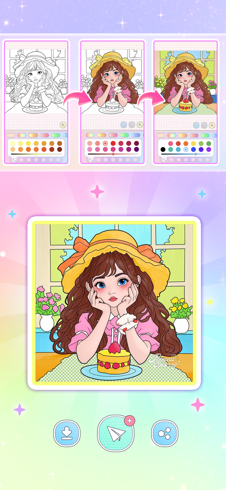 Princess Game Fantasy Coloring screenshot 3