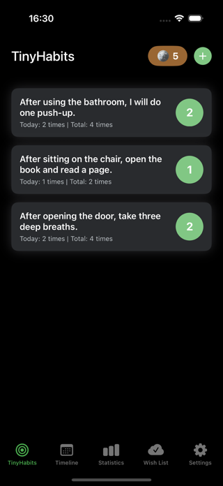 TinyHabit-Easy to keep Screenshot 2 of 10