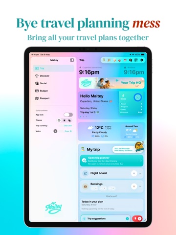 Maitey - Trip Planner iPad screenshot