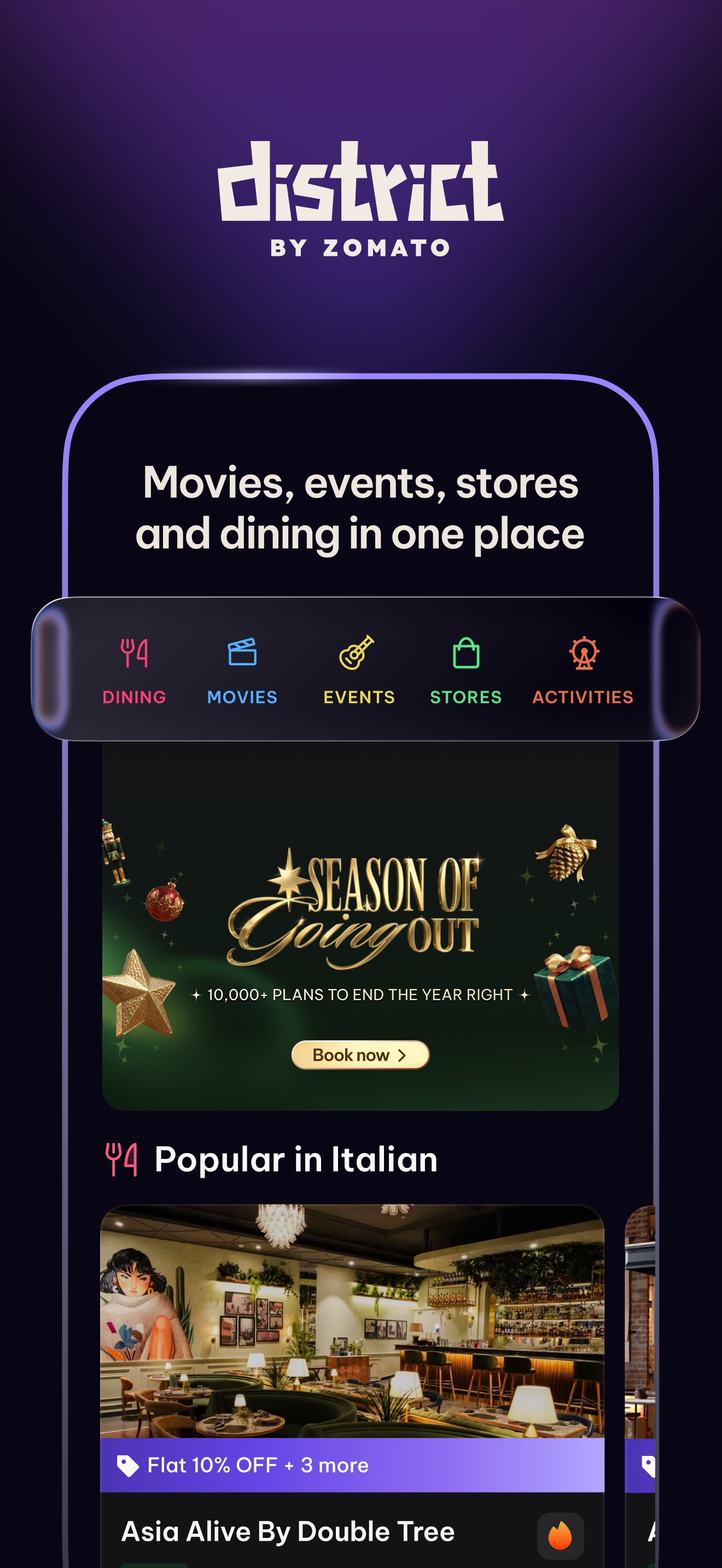 District: Movies Events Dining