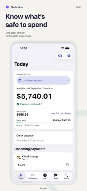 Svobodno: Budget Planner screenshot 1