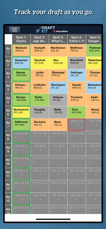 Fantasy Hockey Draft Kit '26 screenshot 4 of 5