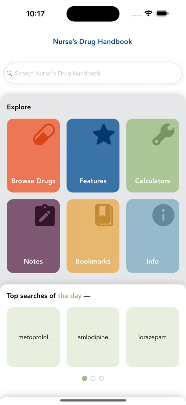 Screenshot #1 pour Nurse's Drug Handbook