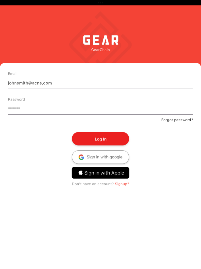 GearChain Inventory  Barcode