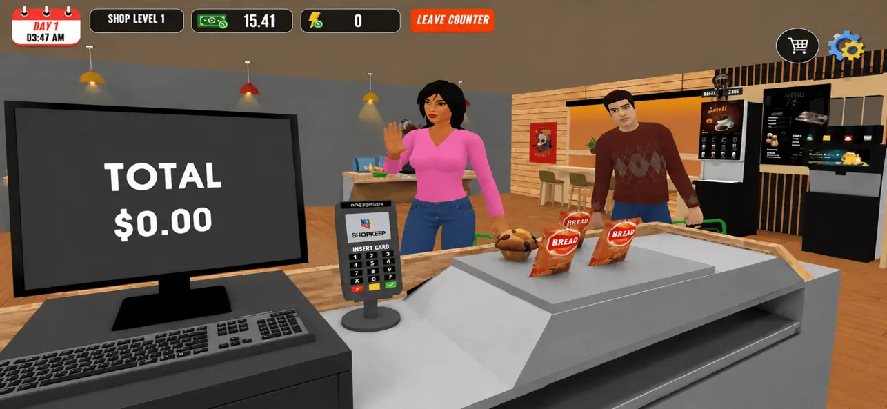 Screenshot #1 pour Simulateur café et supermarché