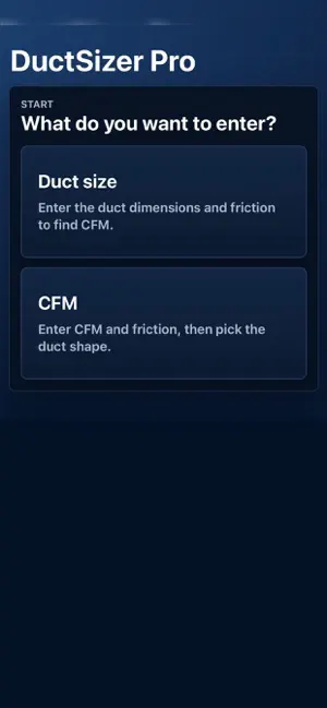 DuctSizer Pro screenshot 2