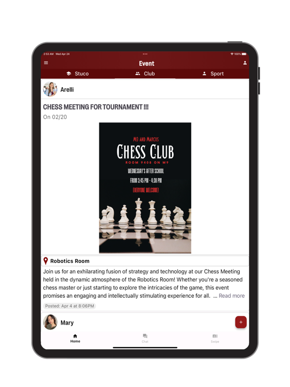 Studdy iPad screenshot 5 - Social Networking app