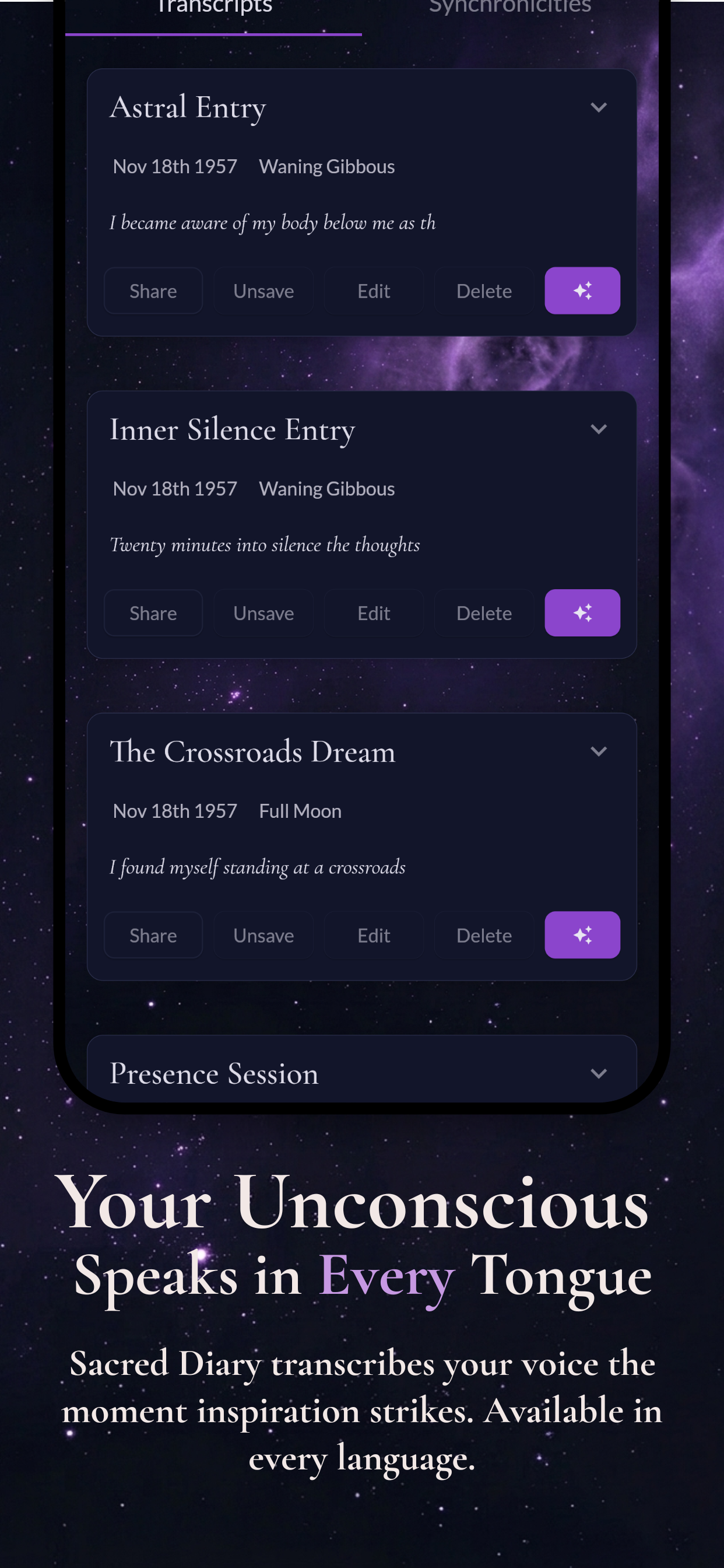 Sacred Diary