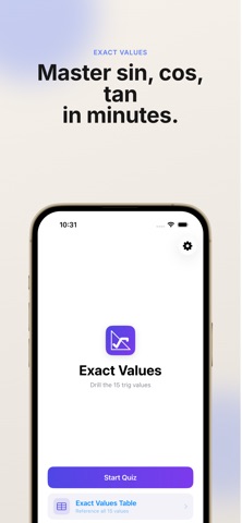 Exact Values: Trig Drill screenshot