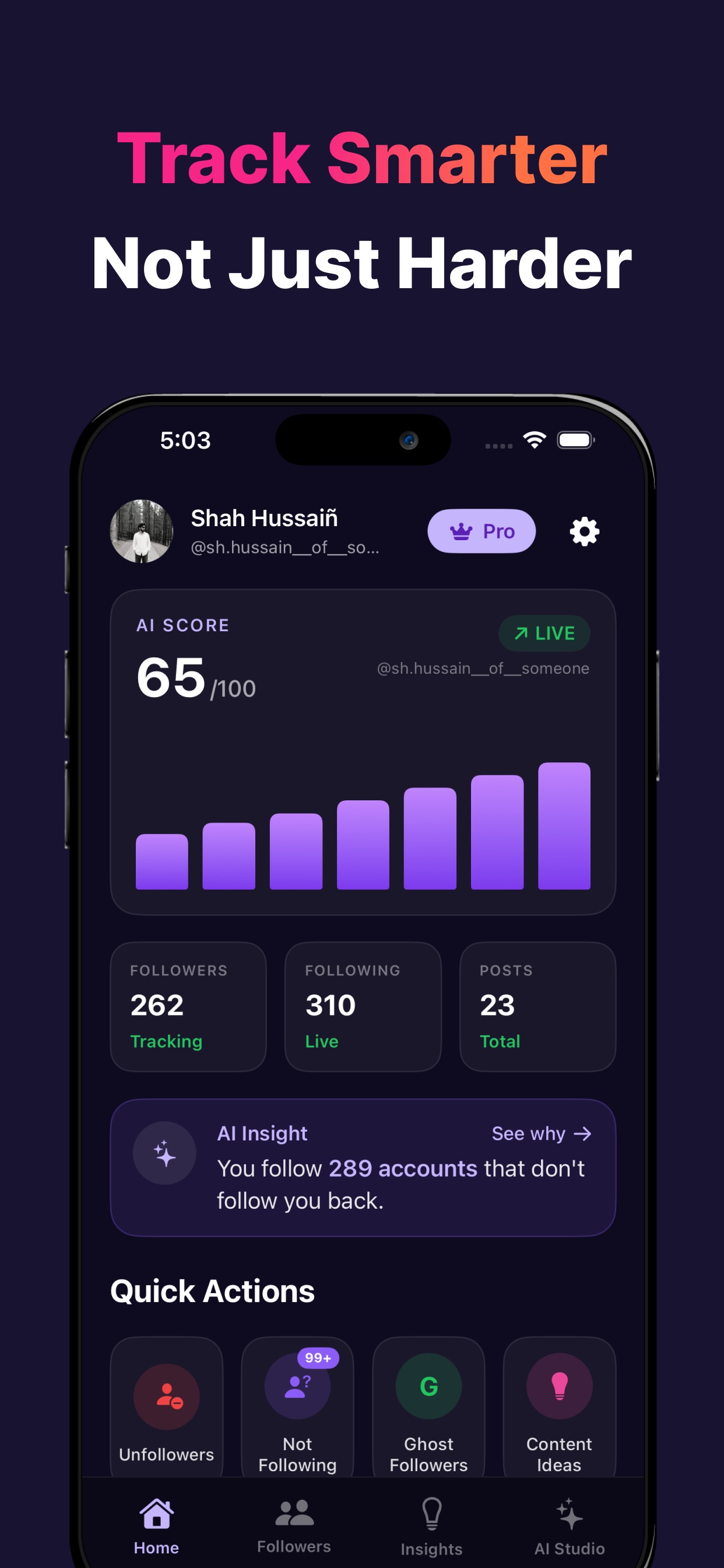 Screenshot 2 of Followers Tracker For Insta!