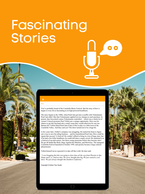 Palm Springs Audio Tour Guide iPad screenshot 5 - Travel app