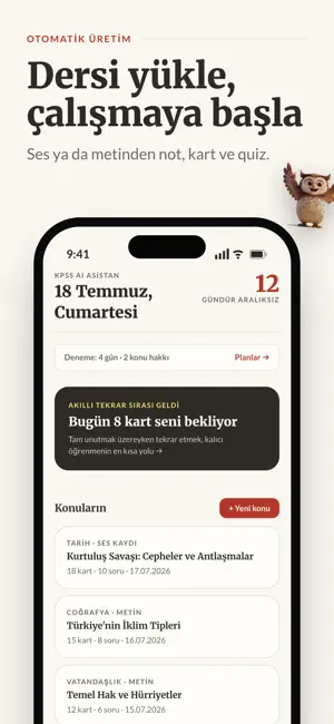 KPSS Not & Özet AI screenshot 1