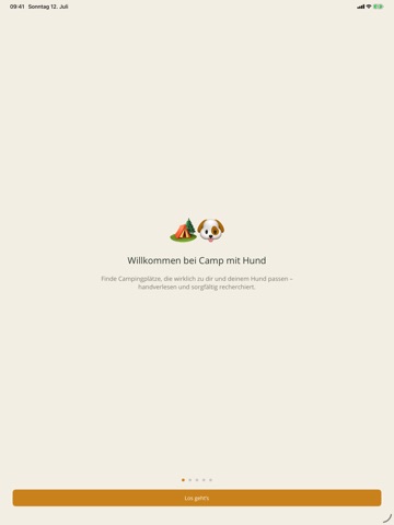 Camp mit Hund iPad screenshot