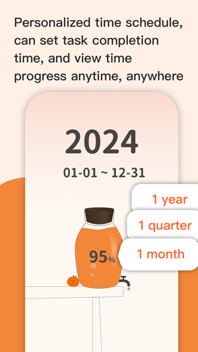 Screenshot #1 pour OrangeGoals - Set Yearly Goals
