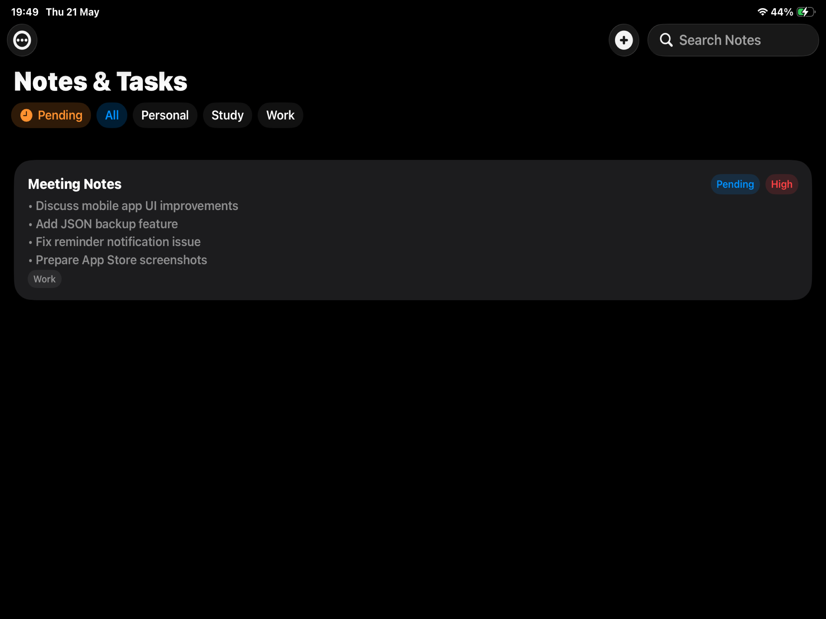Notes & Tasks Manager