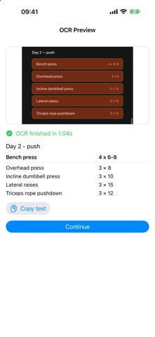 Workout Planner - Photo Import screenshot 2