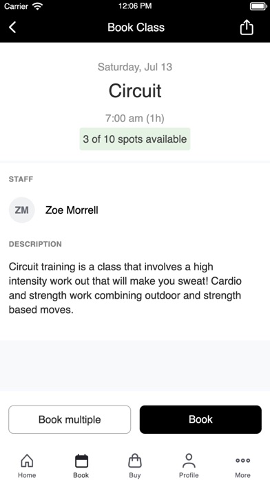 Chodat Fitness Screenshot
