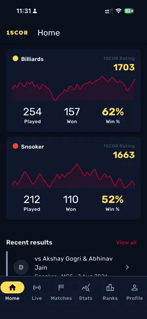 1SCOR Player App screenshot 1