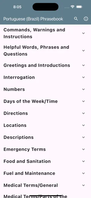Portuguese (Brazil) Phrasebook screenshot 1