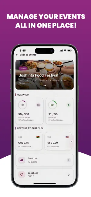 Veetickets - Event Organisers screenshot 1