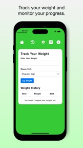 Daily Calorie and Weight Log screenshot