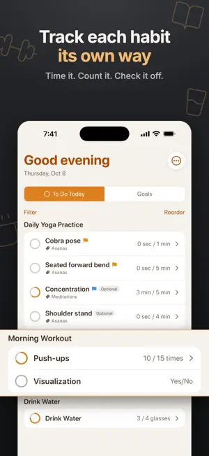 Tapas: Habit & Goal Tracker screenshot 1