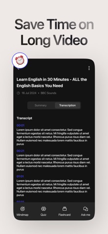 Summarify: AI Video Summarizer iPhone screenshot