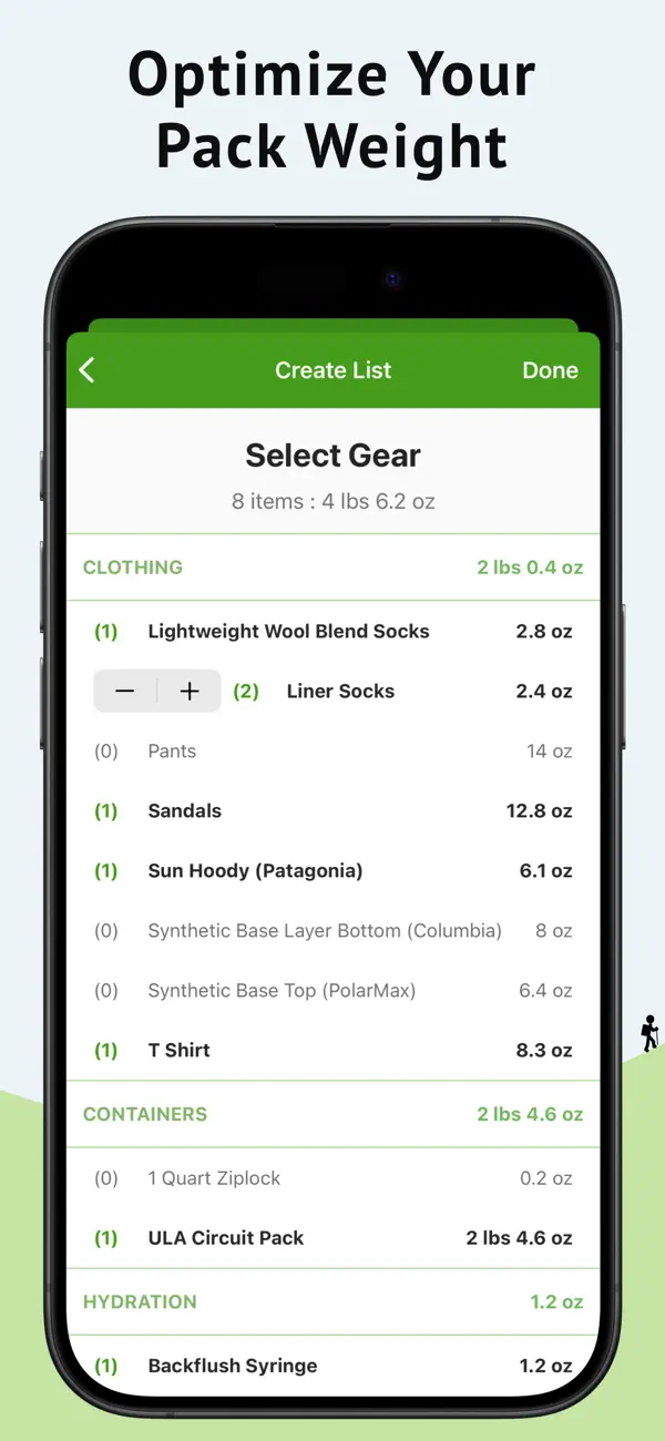 Screenshot #2 pour PackLight for Backpacking
