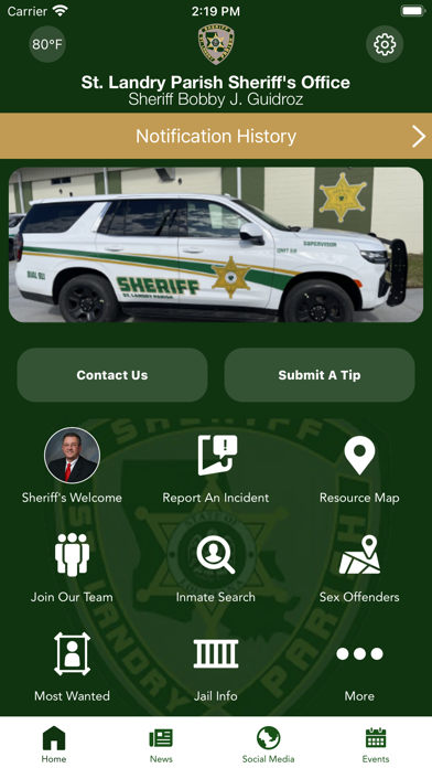 St. Landry Parish Sheriff’s Screenshot