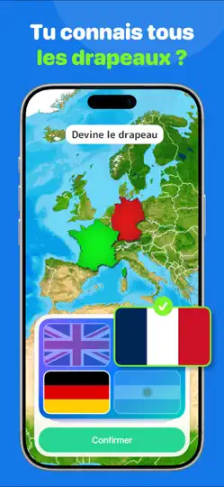 Capture d'écran de Quiz De Géographie: GeoGeek sur iPhone 2