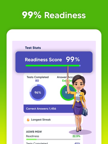 ASWB Exam Prep & Practice 2025 iPad screenshot