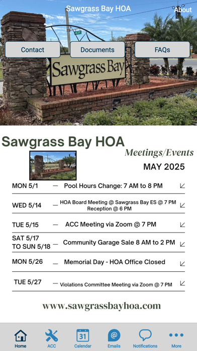 Sawgrass Bay HOA app screenshot