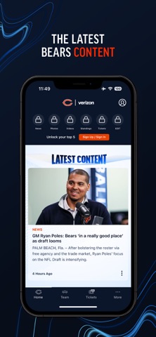 Chicago Bears Official App Screenshot 2 of 5