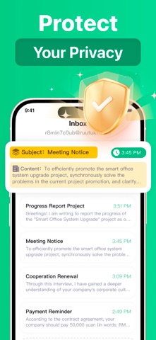 Temp Mail Pro ™ iPhone screenshot
