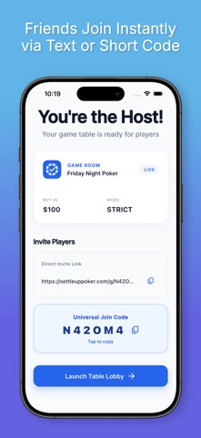 Settle Up Poker screenshot