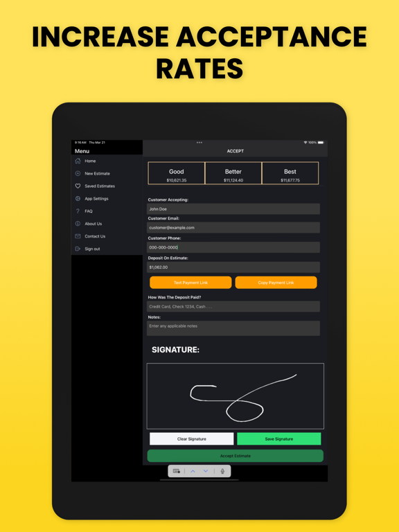 Kitchen & Bath Estimator iPad screenshot 3 - Utilities app