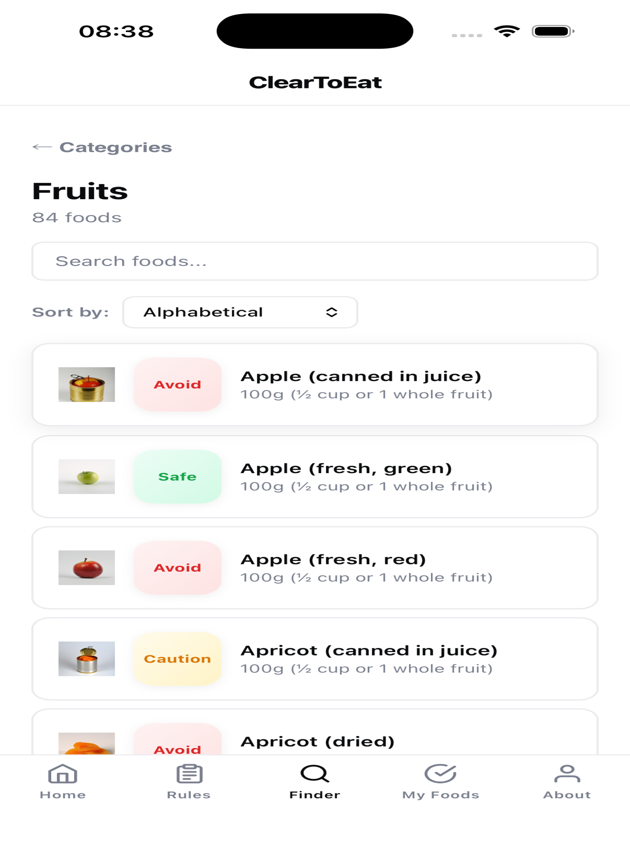 ClearToEat: Safe Food Finder